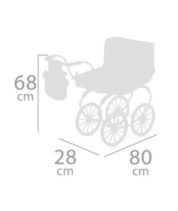 Carrozzina per bambole reborn "NIZA" le des métaux précieux