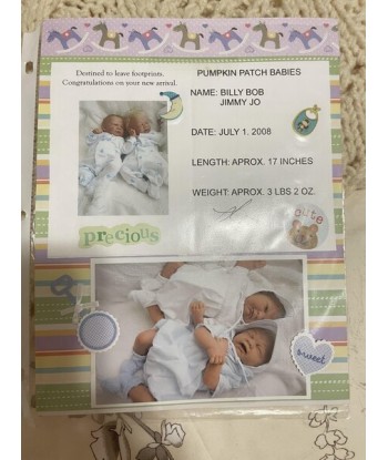 Bambole reborn gemelli preemie Billy Bob & Jimmy Jo by Lynn Katsaris Voir les baskets