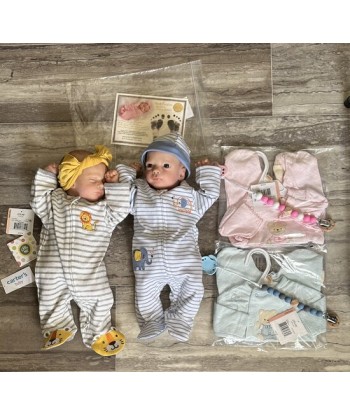 Bambole reborn gemelli addormentati e svegli Ashley by Bountiful baby les ctes