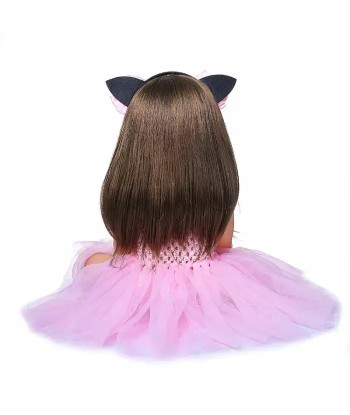 Poupée fille reborn cheveux longs 55cm - ESMEE pas cheres